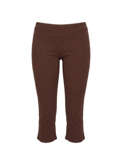 Baseline Rib Capri Pants Chocolate