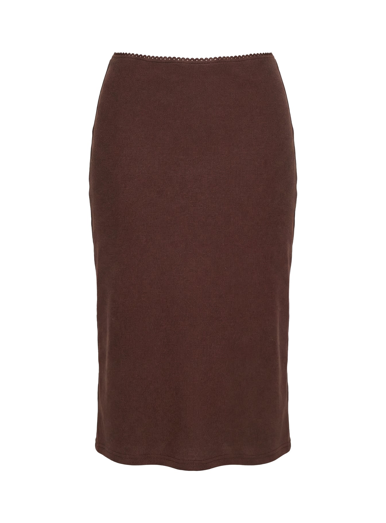 Baseline Rib Midi Skirt Chocolate Midi Skirts 