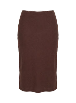 Baseline Rib Midi Skirt Chocolate Midi Skirts 
