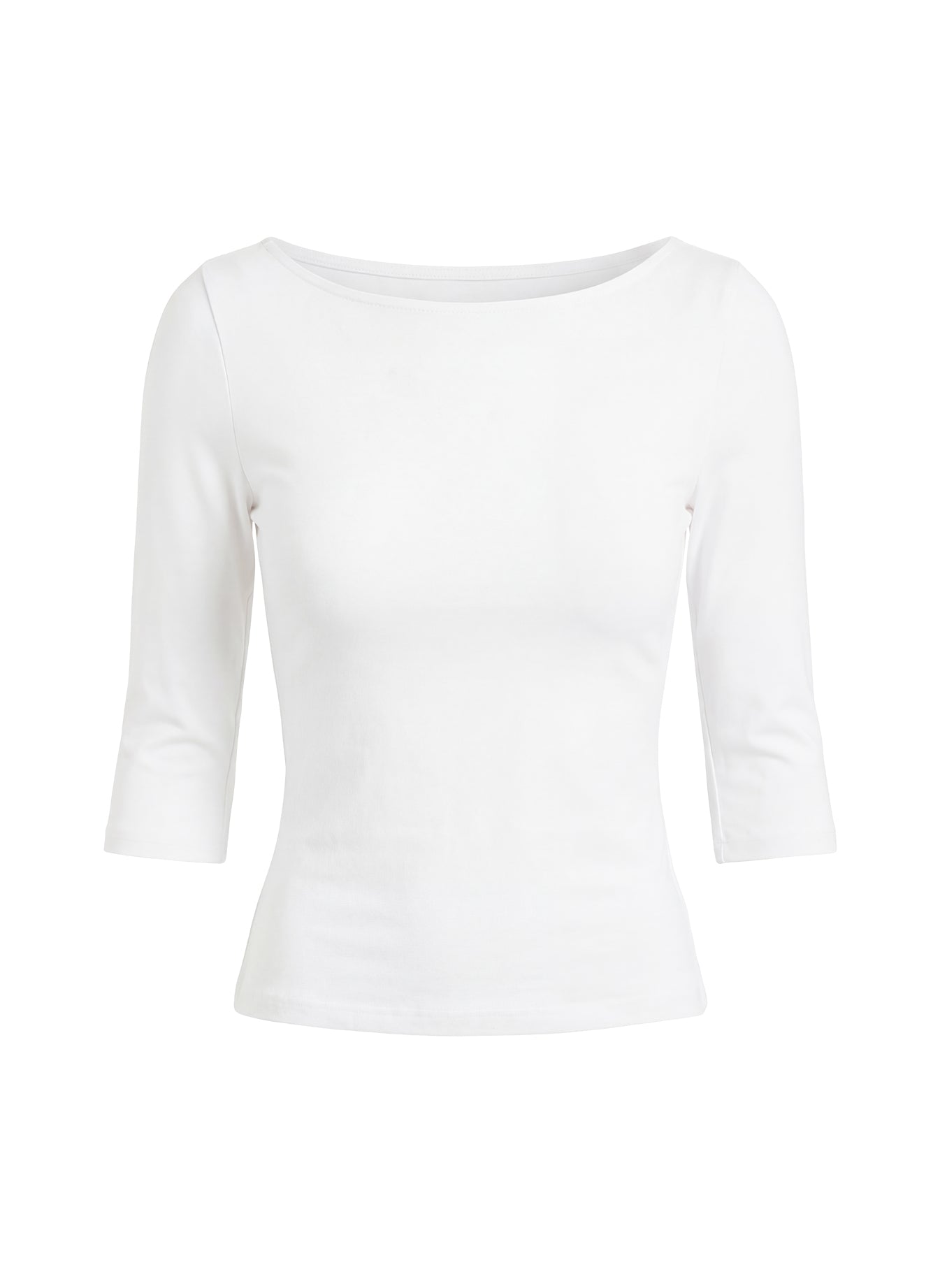 Daily Define Boatneck 3/4 Sleeve Top White