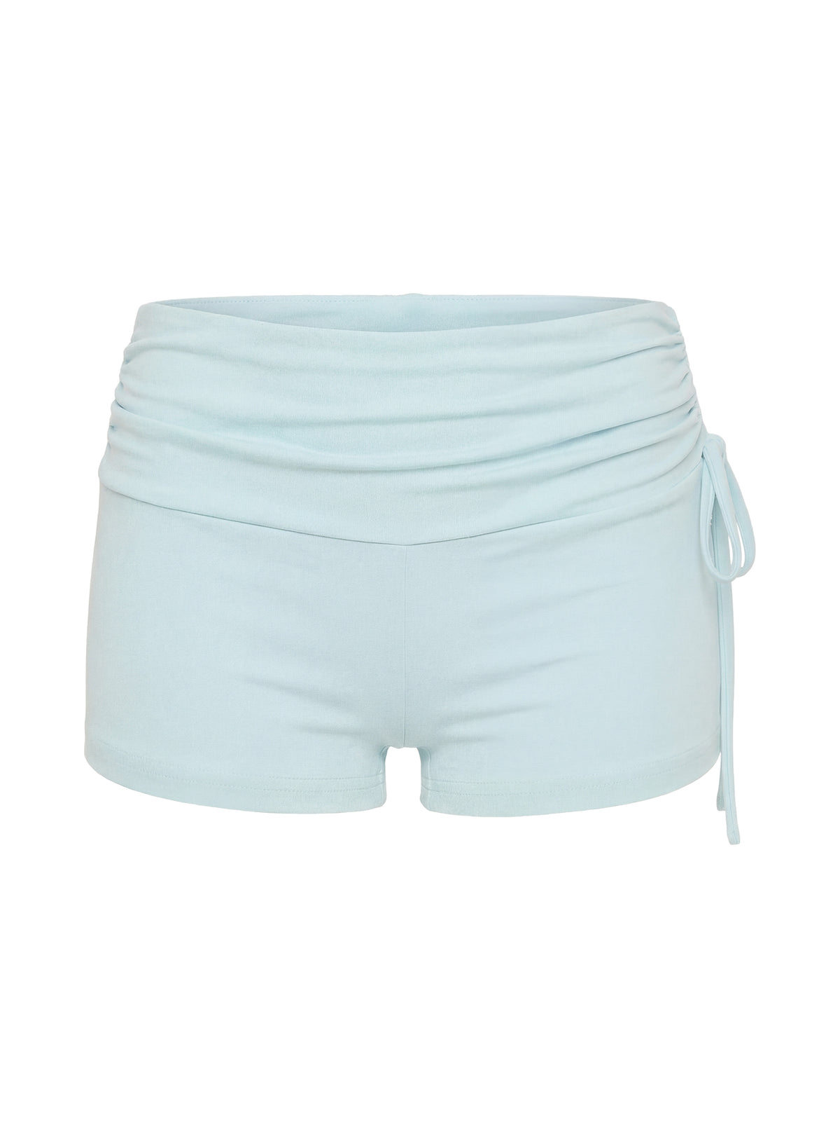 Side Rouche Shorrt Brendolyn Ruched Tie Side Mirco Shorts Icy Blue | Princess Polly