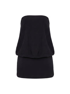 Calina Strapless Playsuit Black