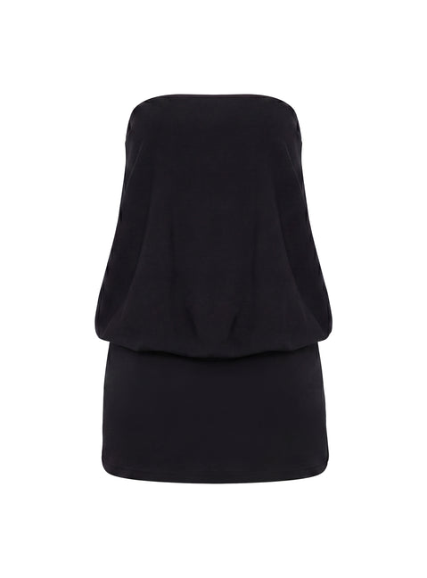 Calina Strapless Playsuit Black