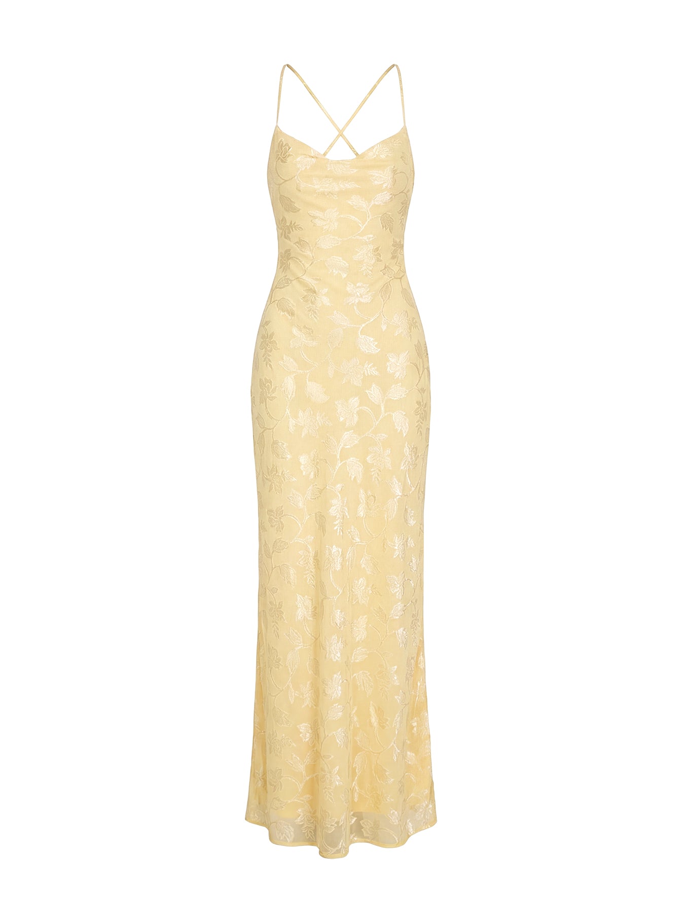 Celena Maxi Dress Burnout | Lemon | Womens | Princess Polly Lower Impact Celena Maxi Dress Burnout | Lemon | Womens | Princess Polly Lower Impact