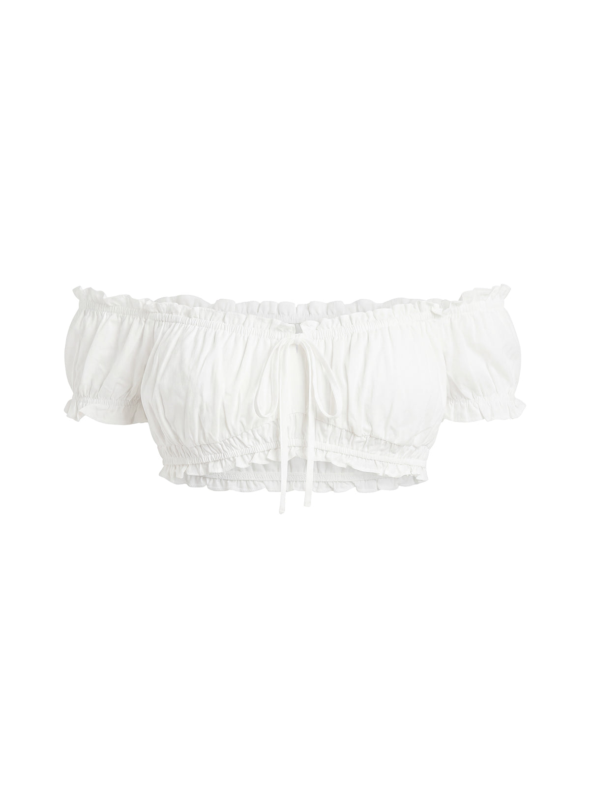 Micr Top ON HOLD - Corabel Off Shoulder Micro Crop top White | Princess Polly