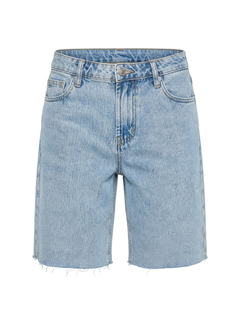 Cult Classic Longline Denim Shorts Light Blue Wash