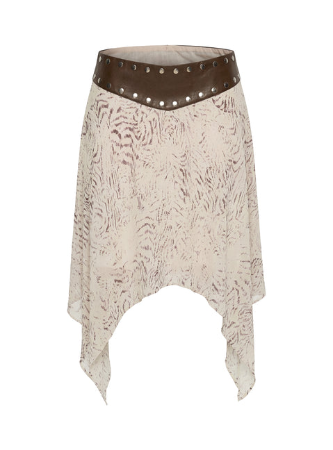 Dark Mirage Asymmetrical Midi Skirt Multi Midi Skirts 