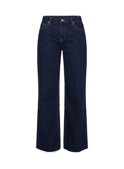 Darla Low Rise Straight Leg Jean Dark Blue Wash