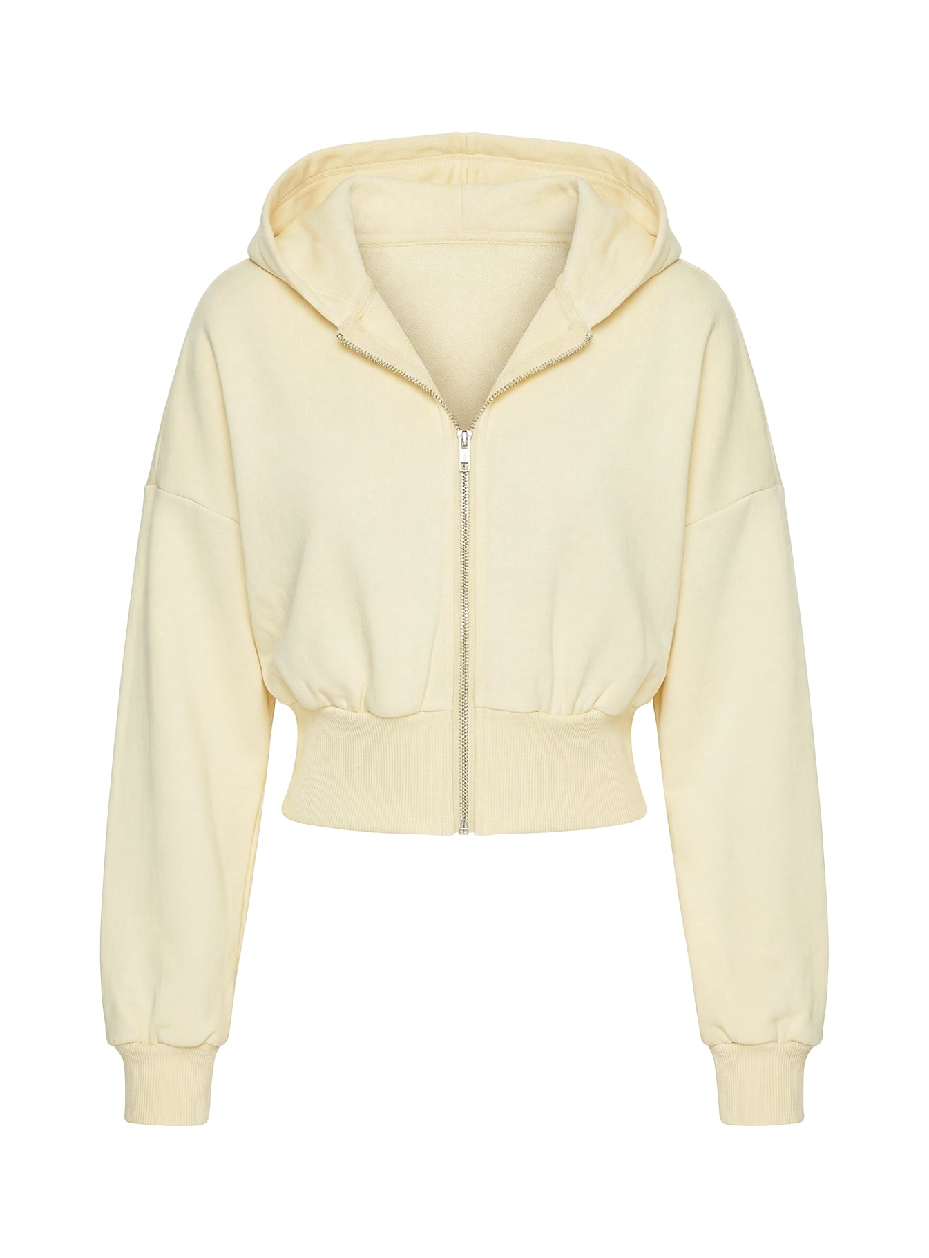 Daytime Cropped Blouson Hoodie Buttercream | Princess Polly