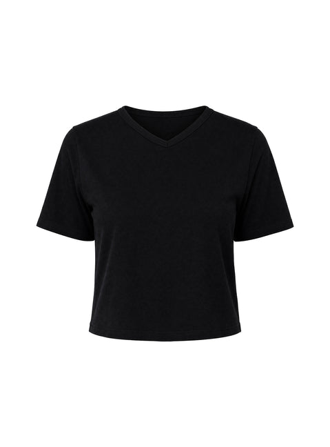 Dealia High V Boxy Tee Black