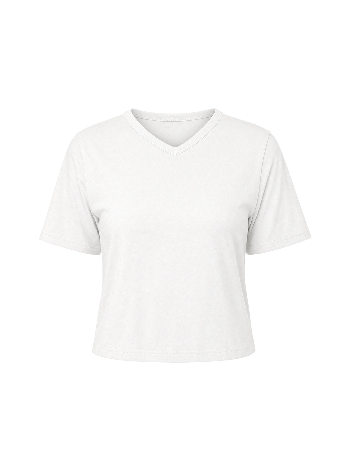 Dealia High V Boxy Tee White