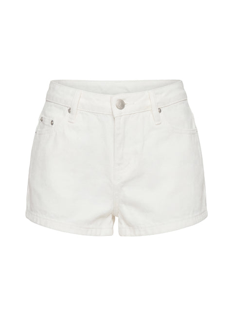 Dreamful Low Rise Mini Denim Short White Tall