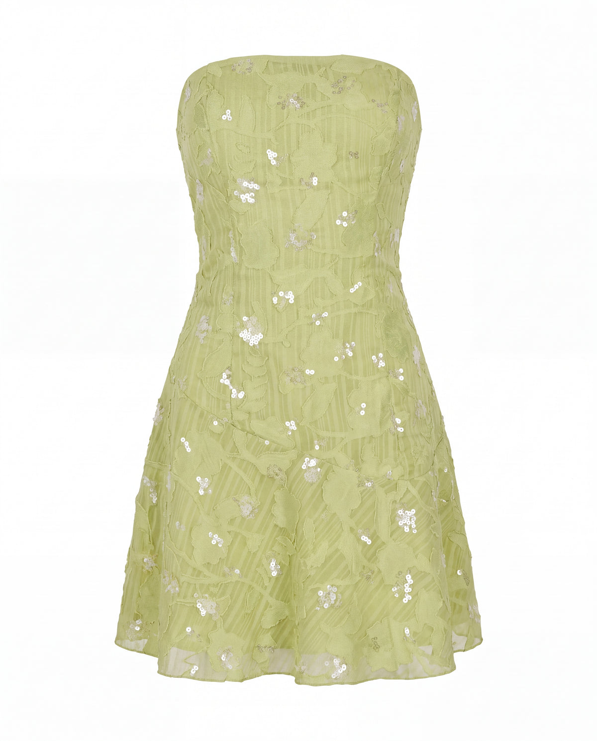 Elorra Strapless Mini Dress Green