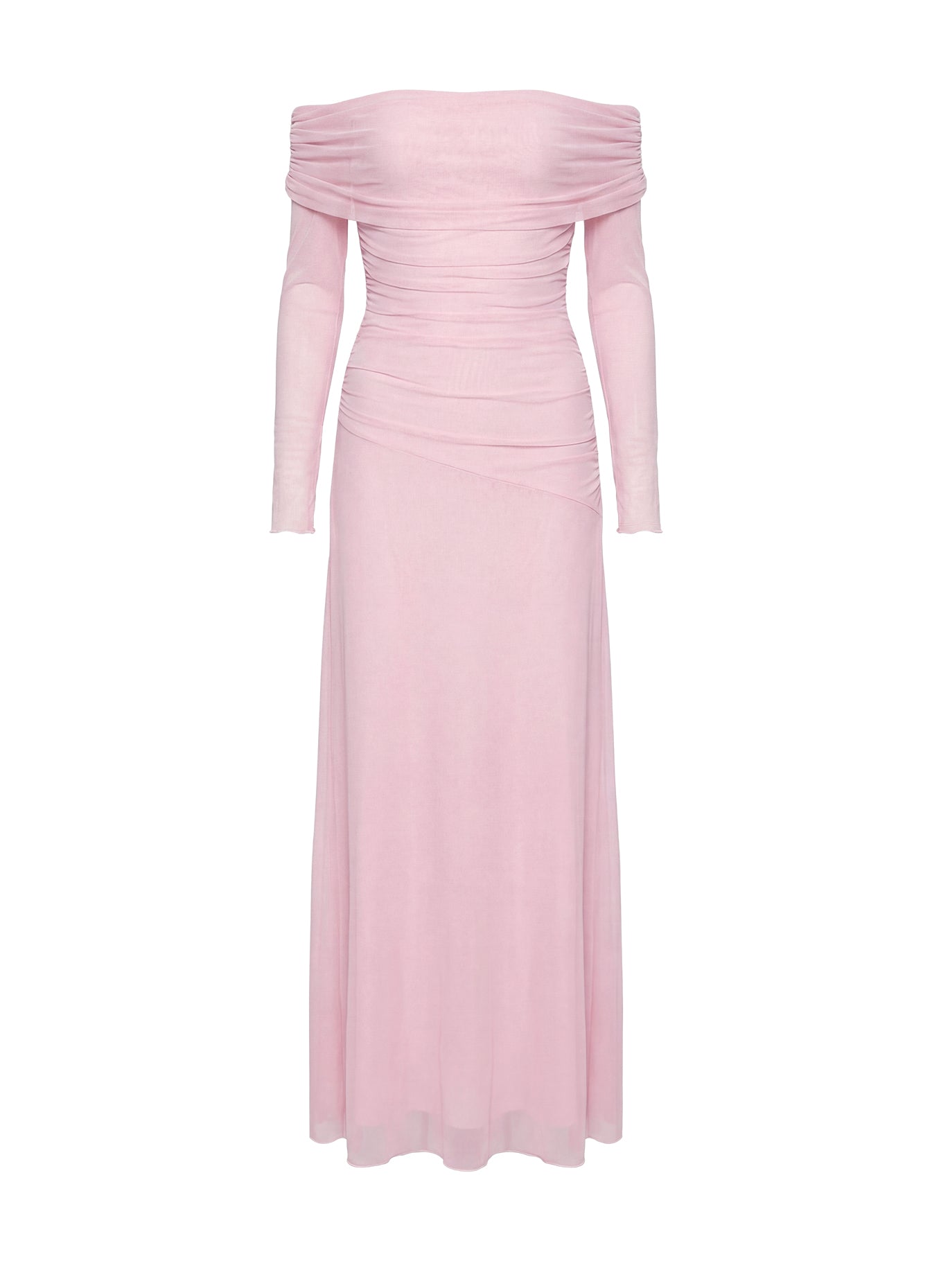 Emorissa Off Shoulder Long Sleeve Maxi Dress Soft Pink | Princess Polly Emorissa Off Shoulder Long Sleeve Maxi Dress Soft Pink | Princess Polly