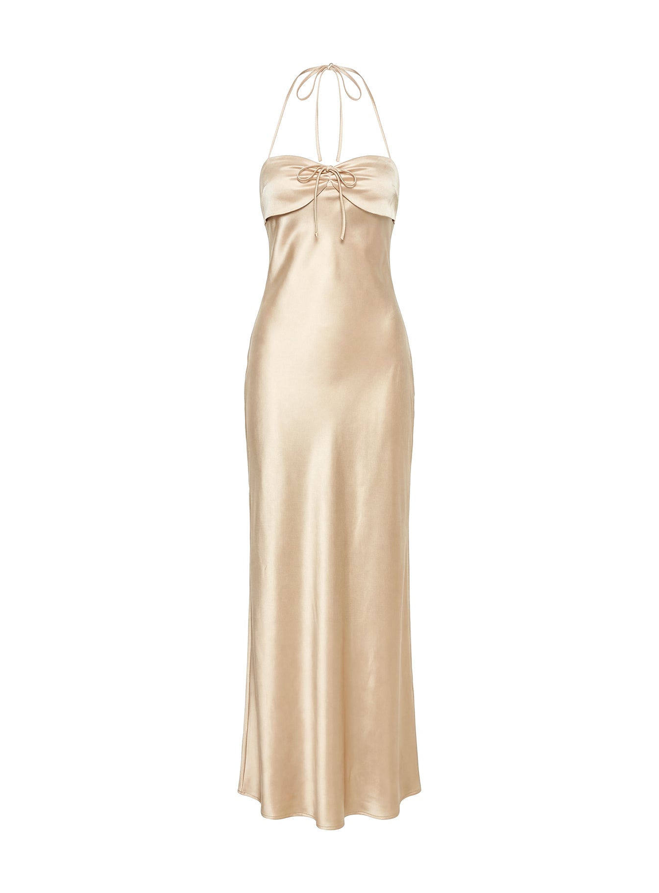 Fireproof Halter Maxi Dress | Champagne | Womens | Princess Polly Lower Impact Fireproof Halter Maxi Dress | Champagne | Womens | Princess Polly Lower Impact