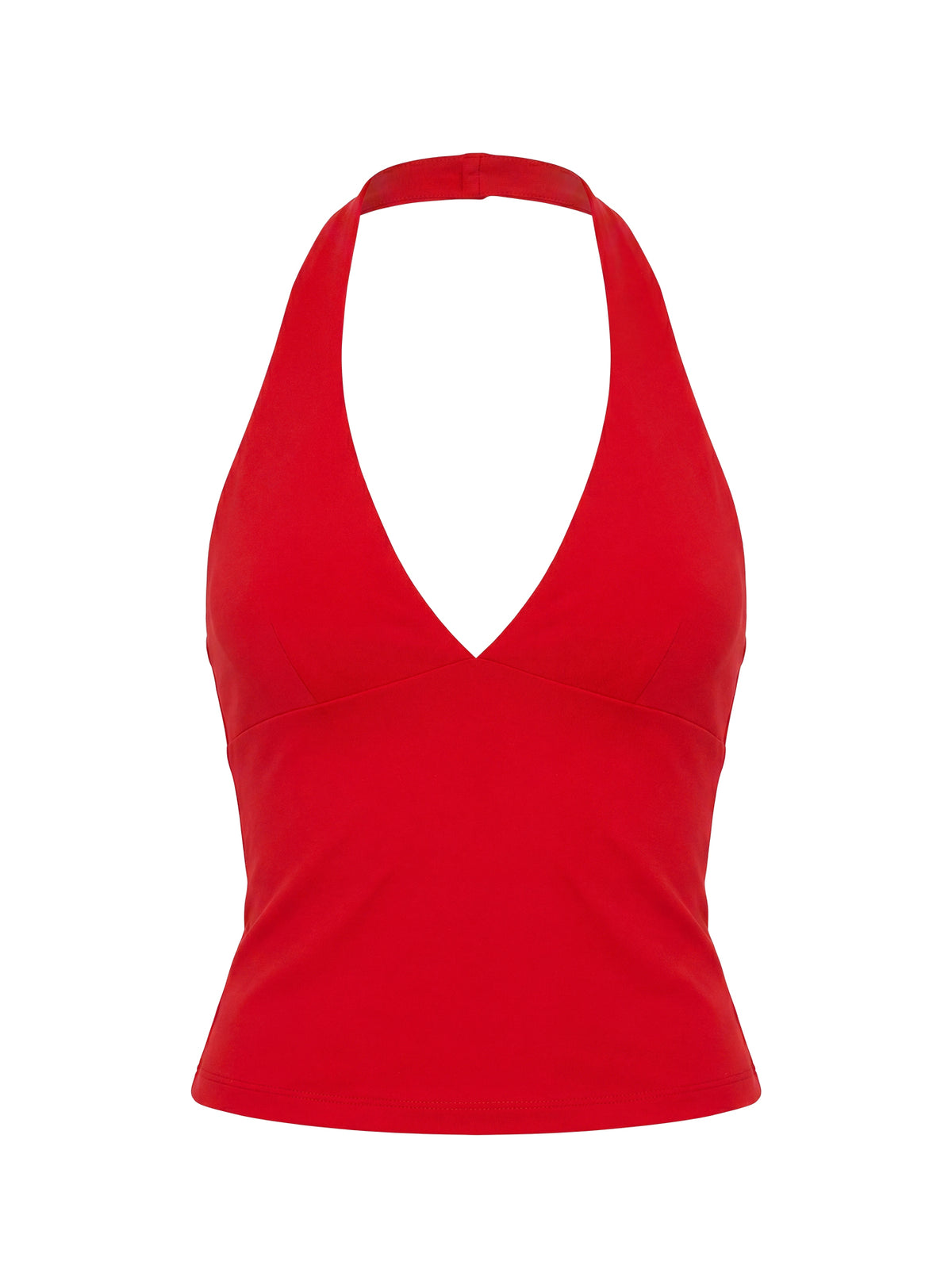 Red Top Intech Habitual Active Longline Plunge Neck Tank Top Red | Princess Polly