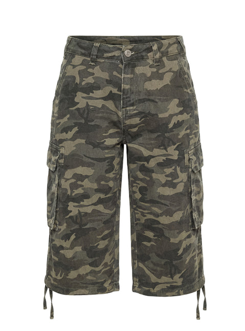 Hudsen Longline Cargo Shorts Camo