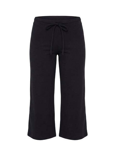 Kallora Low Rise Wide Leg Capris Black