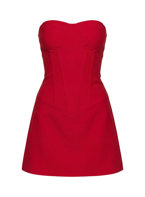 carette strapless mini dress red Kameila Strapless Mini Dress | Red | Womens