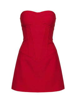 Kameila Strapless Mini Dress Red