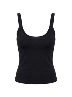 Kasper Cinched Longline Tank Top Black