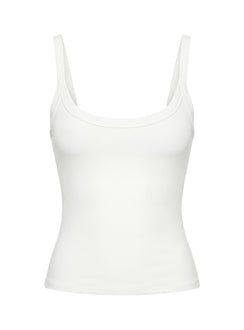 Kasper Cinched Longline Tank Top White