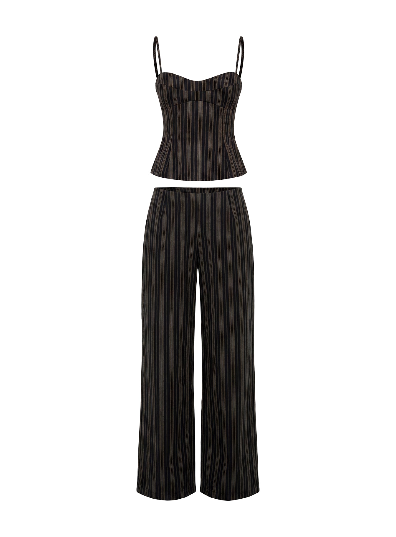 Kierstyn Corset Set Black Stripe Tall