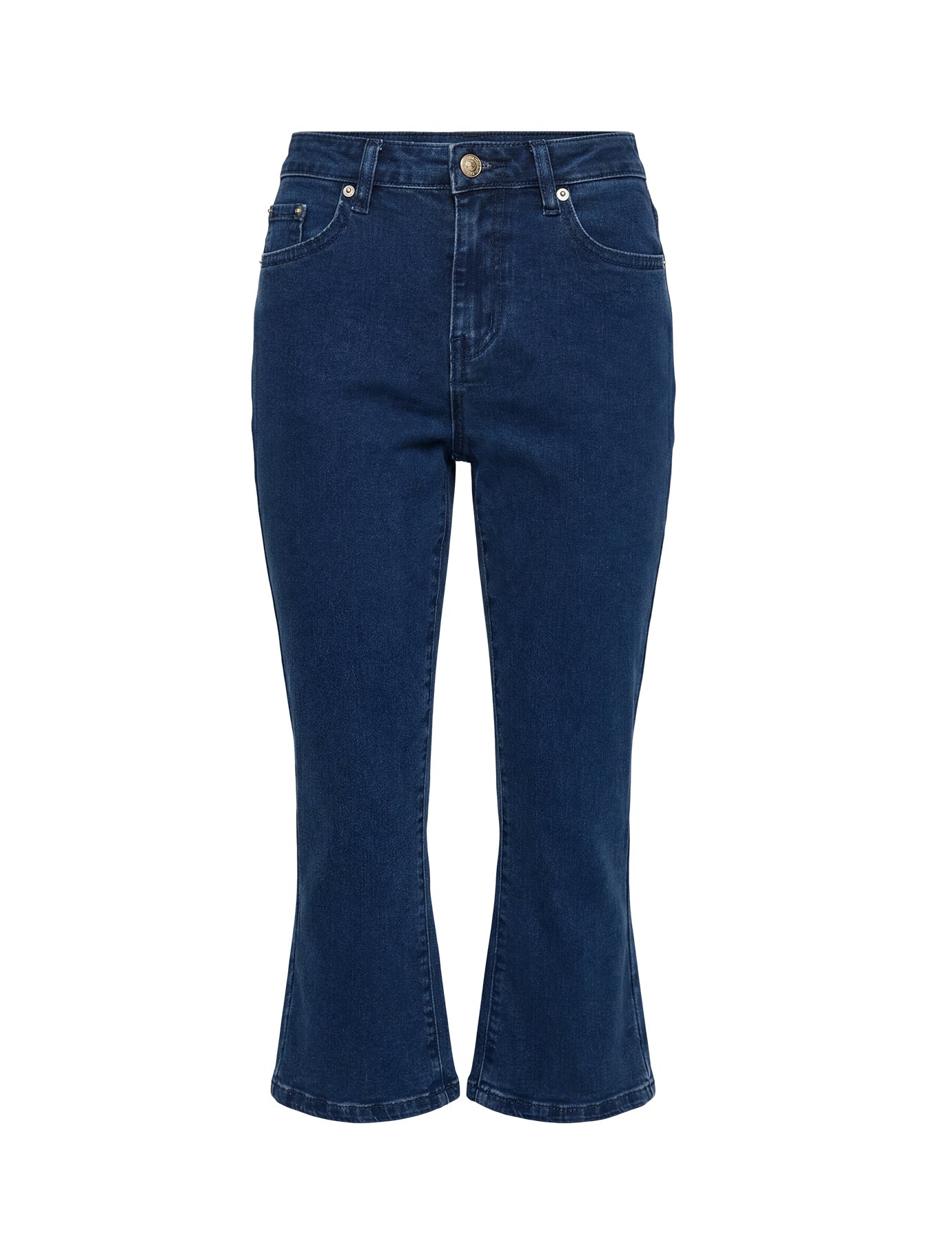 Kissimo Kick Flare Capri Pants Indigo Blue