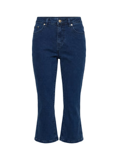 Kissimo Kick Flare Capri Pants Indigo Blue