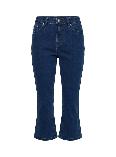 Kissimo Kick Flare Capri Pants Indigo Blue