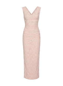 Kristeen Cowl Neck Maxi Dress Blush Pink