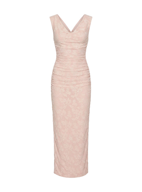 Kristeen Cowl Neck Maxi Dress Blush Pink