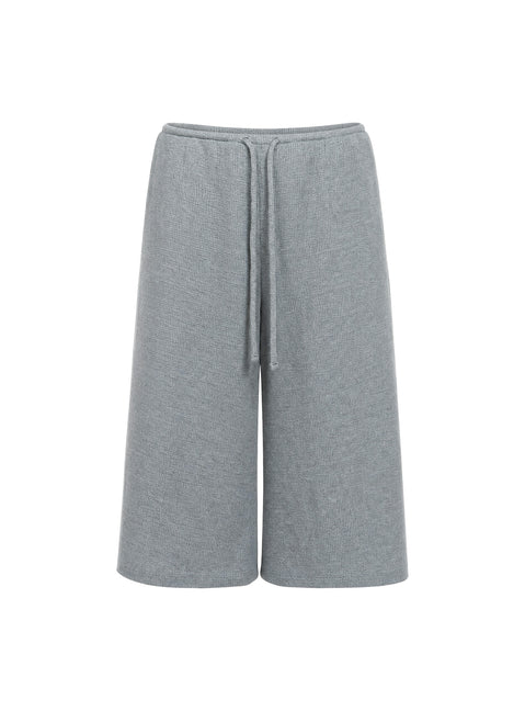 Lyrra Waffle Jersey Jorts Grey