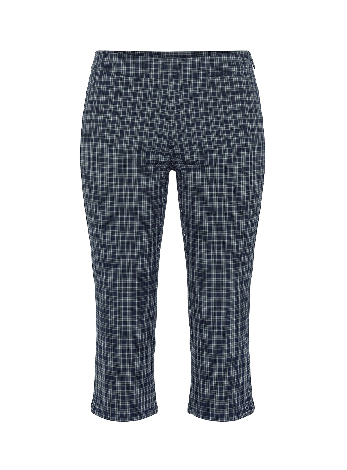 Mayvie Capri Pants Navy Check