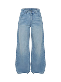 Naylor Mid Rise Wide Leg Jeans Light Blue Wash