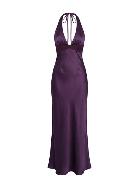 Odyssa Halter Maxi Dress Purple Petite