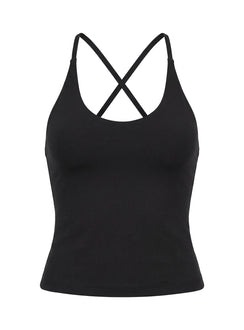 Pace Active Cross Back Tank Top Black