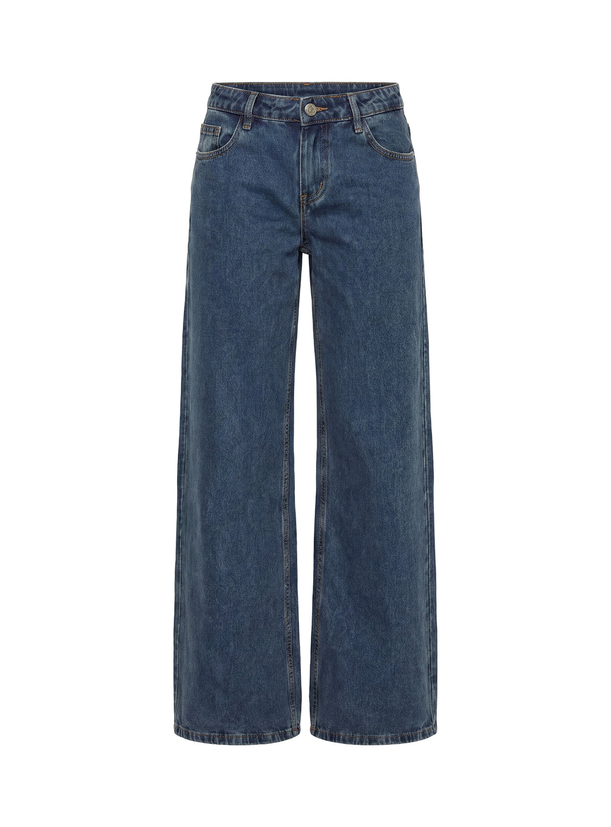 Picco Ultra Low Rise Wide Leg Jeans Dark Blue Wash Petite