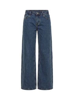 Picco Ultra Low Rise Wide Leg Jeans Dark Blue Wash Petite