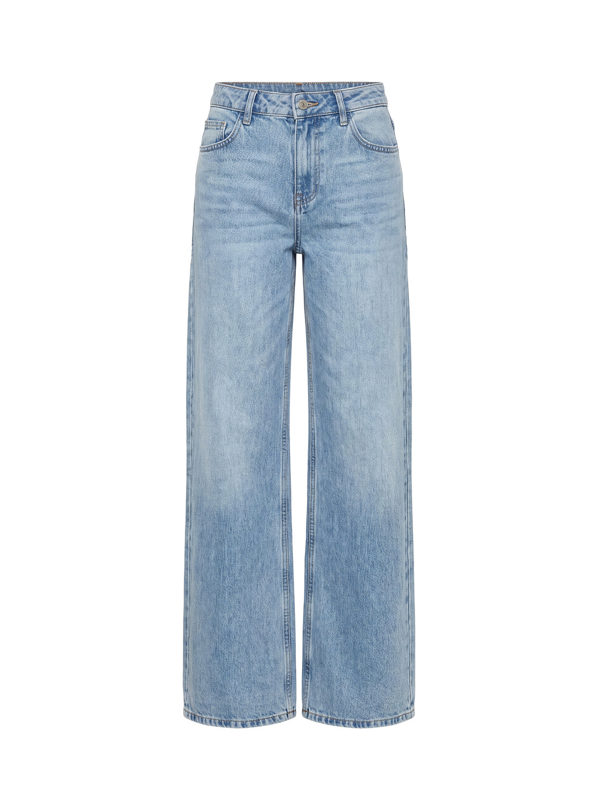 Picco Ultra Low Rise Wide Leg Jeans Light Blue Wash