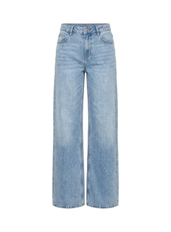 Picco Ultra Low Rise Wide Leg Jeans Light Blue Wash