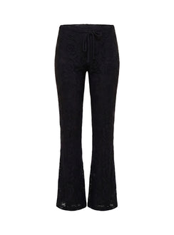 Rosadonna Lace Flare Pants Black