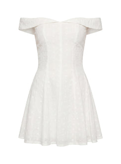 Rosebud Broderie Off The Shoulder Mini Dress White | Princess Polly Rosebud Broderie Off The Shoulder Mini Dress White | Princess Polly