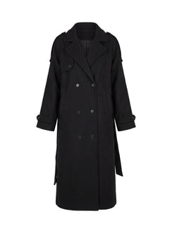 Rylanne Longline Trench Coat Black