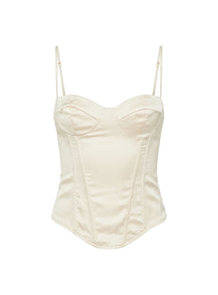 Selesta Structured Bustier Top Champagne