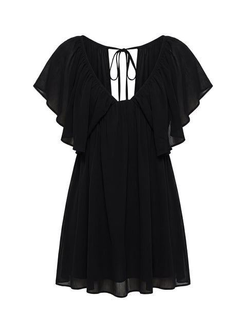 black sun dress Sun Spirit Plunge Flowy Romper | Black | Womens