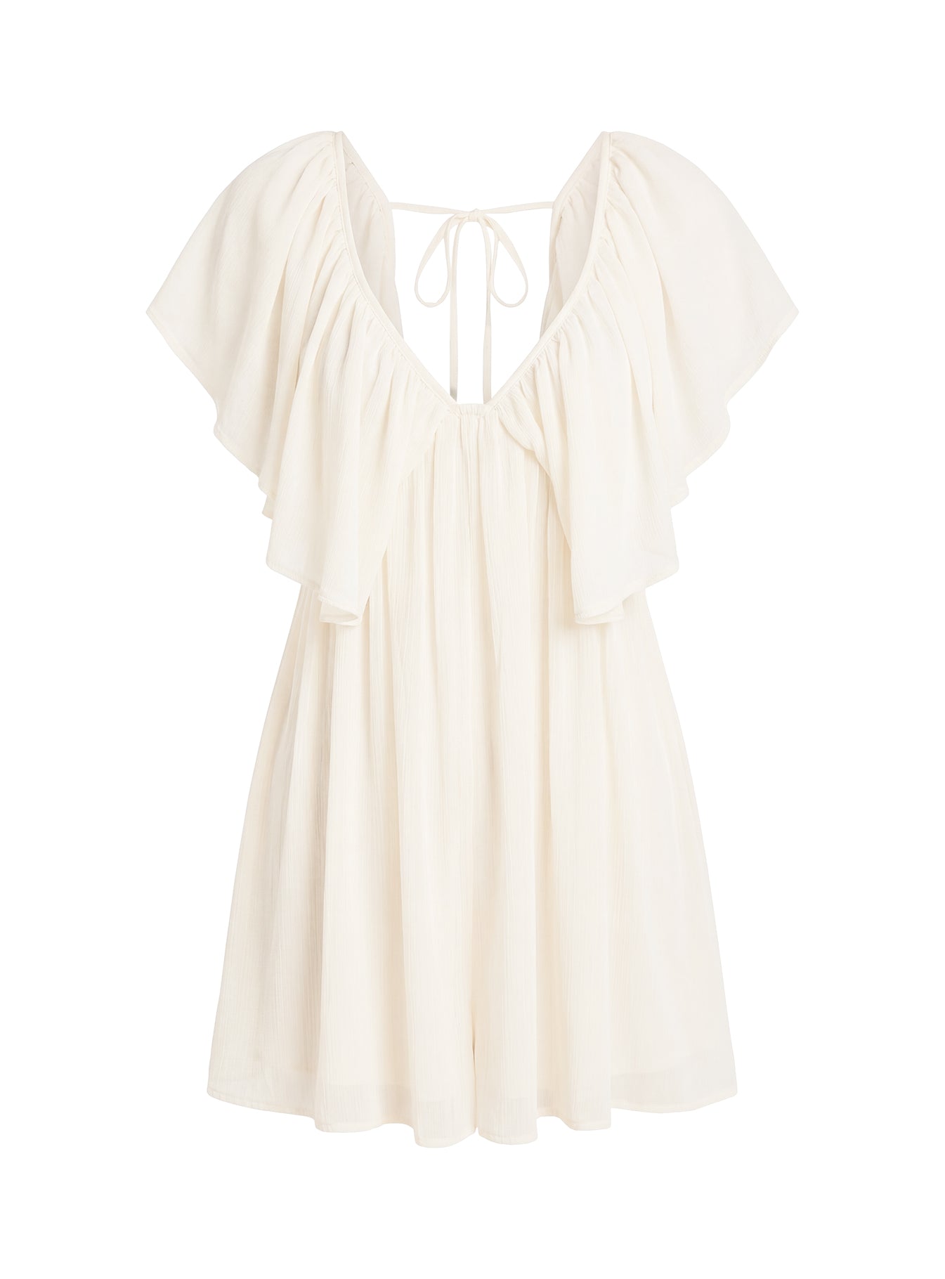 Sun Spirit Plunge Flowy Playsuit Cream
