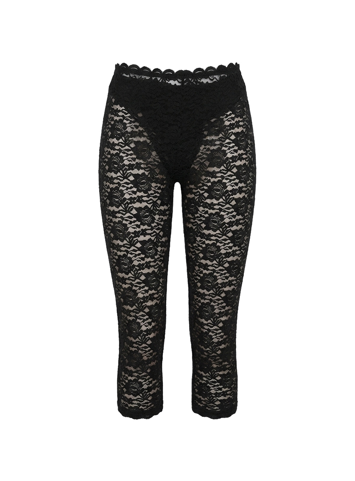 Torrin Lace Capri Pants Black