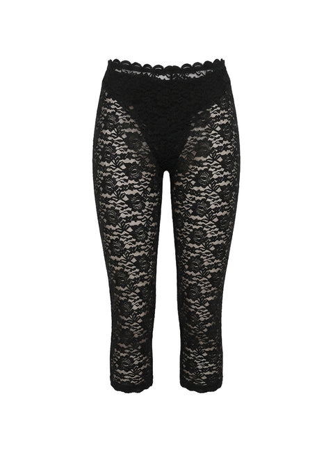 Torrin Lace Capri Pants Black