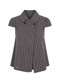 Tuckerr Trench Top Grey Check